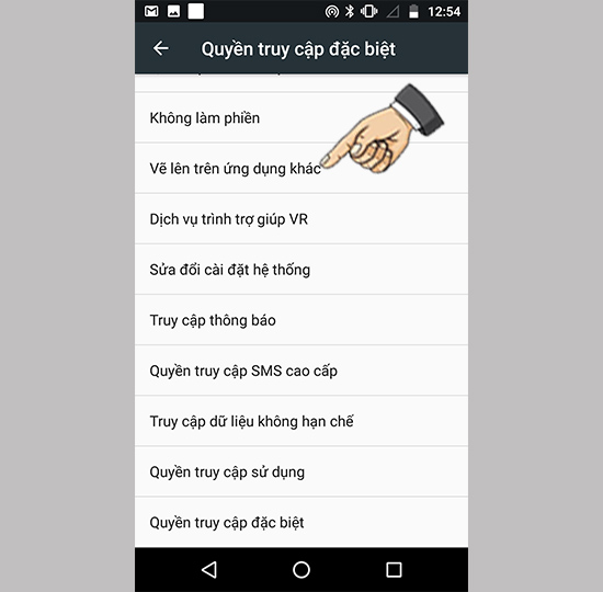 Vào vẽ lên ứng dụng khác